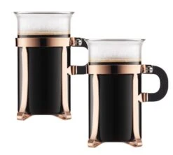 2 Tasses Cuivre Rosée - 30 Cl - Bodum Chambord