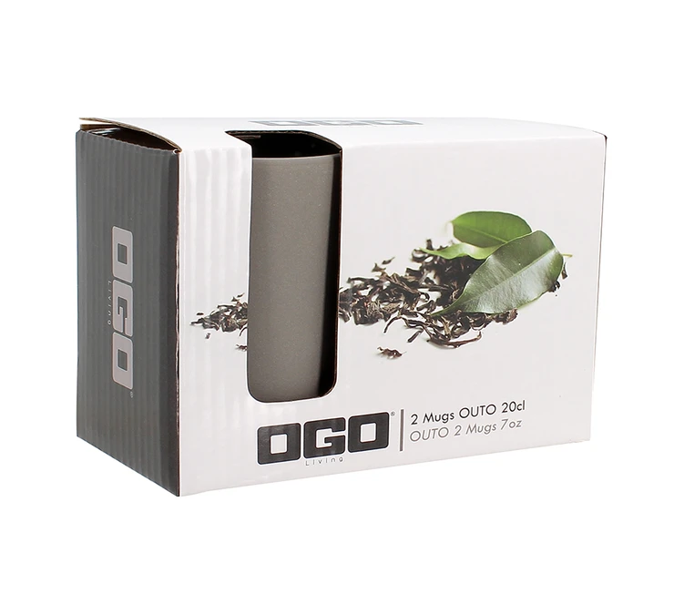 Mugs Isothermes OGO Living En Grès Gris 20cl X2 5 Mugs Isothermes OGO Living En Grès Gris 20cl X2 – Image 3