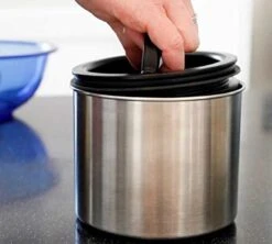 Boîte Conservatrice Inox Argent Avec Vide D'air 250g - Airscape -Café Soldes Boutique airscape5 1