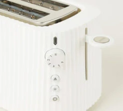 Grille-Pain électrique - 2 Fentes - Blanc Plissé- Alessi -Café Soldes Boutique alessi grille pai plisse b5 1