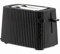 Set Petit-Déjeuner Gamme Plissé Noir ALESSI -Café Soldes Boutique alessi grille pain plisse noir1 1