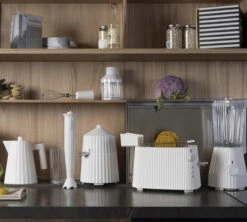 Set Petit Déjeuner Gamme Plissé Blanc ALESSI -Café Soldes Boutique alessi presse agrume plisseb4 3