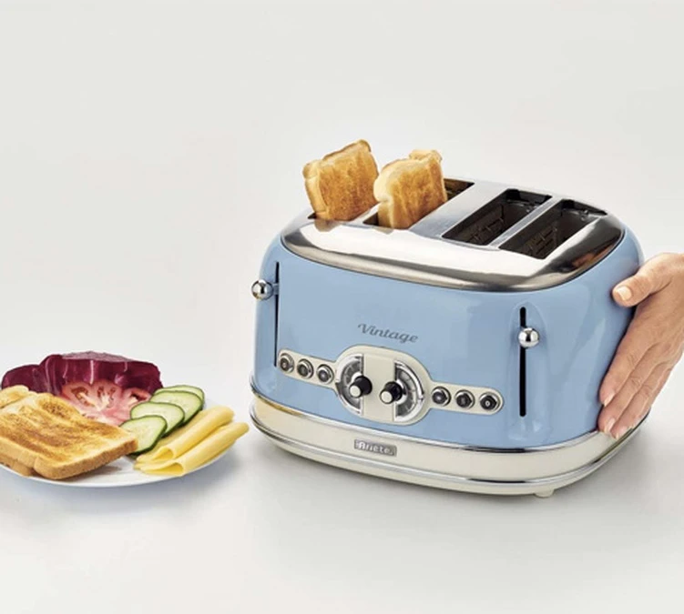 Grille Pain - Vintage 156 4 Slices Bleu- 00C015604AR0 - ARIETE 4 Grille Pain - Vintage 156 4 Slices Bleu- 00C015604AR0 - ARIETE – Image 2