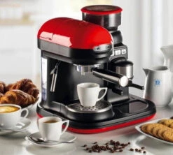 Machine Expresso Avec Broyeur ARIETE Moderna 1318 Rouge -Café Soldes Boutique ariete moderna rouge 5