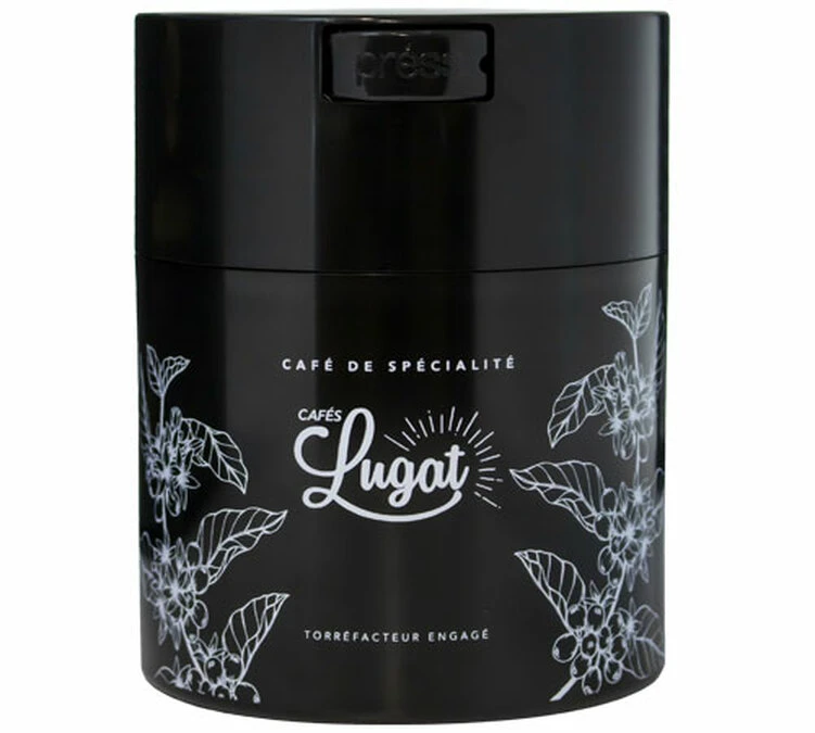 Boite Conservatrice Noire Avec Vide D'air 250g - Cafés Lugat 3 Boite Conservatrice Noire Avec Vide D'air 250g - Cafés Lugat