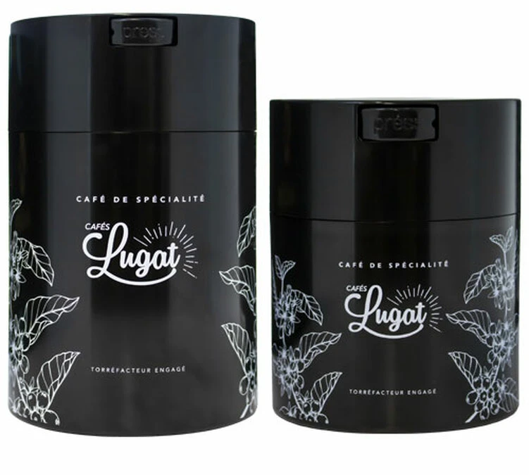 Boite Conservatrice Noire Avec Vide D'air 250g - Cafés Lugat 4 Boite Conservatrice Noire Avec Vide D'air 250g - Cafés Lugat – Image 2