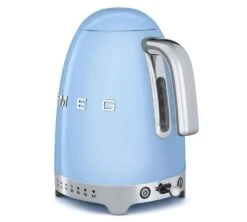Bouilloire SMEG KLF04PBEU Bleu Azur - Température Réglable + Offre Cadeau -Café Soldes Boutique bouil azur bouton