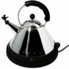Bouilloire MG32B 1,5L Inox Et Noire + Offre Cadeau - ALESSI -Café Soldes Boutique bouilloire noir sans fil