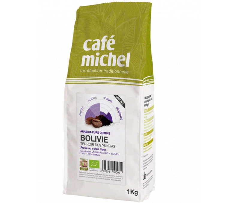 Café En Grains Bio Bolivie - 1 Kg - Café Michel 3 Café En Grains Bio Bolivie - 1 Kg - Café Michel