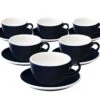 6 Tasses Cappuccino Et Sous-tasses Egg 20 Cl Denim - Loveramics