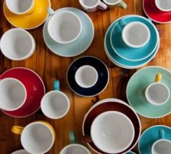 6 Tasses Café Latte Et Sous-tasses Egg 30cl River Blue - Loveramics -Café Soldes Boutique egg collection 5