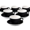 6 Tasses Cappuccino Et Sous-tasses Egg 20 Cl Black - Loveramics 2 6 Tasses Cappuccino Et Sous-tasses Egg 20 Cl Black - Loveramics -Café Soldes Boutique eggblack 22cl par6