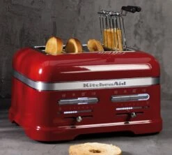 Toaster KitchenAid 5KMT4205ECA Artisan Rouge Pomme D'Amour - 4 Fentes -Café Soldes Boutique gp rouge 4f