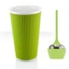 Lot Mug Ondulé 45cl Vert + Infuseur à Thé - Les Artistes Paris -Café Soldes Boutique muget infuseurvert