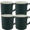 Mug AOC - Retro Bleu Canard - 4x 250 Ml -Café Soldes Boutique noir 4 1