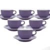 Tasses - ORIGAMI - Tasses Et Sous Tasses Latte Bowl Violet 19cl X6 -Café Soldes Boutique origami violet19x6