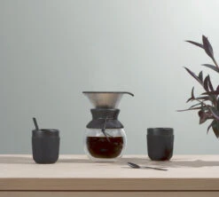 Set De 2 Mugs Douro Double Paroi - Porcelaine Noire - 10cl - BODUM -Café Soldes Boutique porcelaine noir1