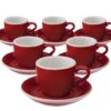 Tasses - LOVERAMICS - Espresso Et Sous-tasses Egg Rouge 8 Cl X6 -Café Soldes Boutique red expresso 8cl egg