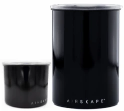 Lot 2 Boîtes Conservatrices Noir Brillant Avec Vide D'air 500g Et 250g - Airscape