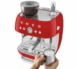 Machine Expresso SMEG EGF03RDEU Rouge Années 50 Avec Moulin Intégré -Café Soldes Boutique smeg egf03 rouge 3