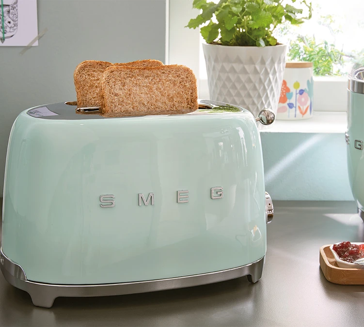 Set Petit Déjeuner (Toaster - Presse Agrumes - Bouilloire) Vert D'eau - SMEG 7 Set Petit Déjeuner (Toaster - Presse Agrumes - Bouilloire) Vert D'eau - SMEG – Image 5
