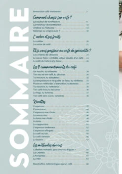 Livre "Les Secrets Du Café" - MAXICOFFEE 10 Livre "Les Secrets Du Café" - MAXICOFFEE -Café Soldes Boutique sommaire livre