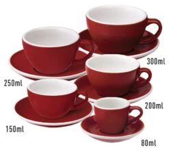 Tasses - LOVERAMICS - Espresso Et Sous-tasses Egg Rouge 8 Cl X6 -Café Soldes Boutique taille egg 13