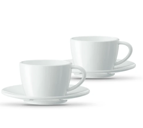 Set 2 Tasses Cappuccino Avec Soucoupes - Jura 3 Set 2 Tasses Cappuccino Avec Soucoupes - Jura