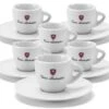Lot De 6 Tasses Et Sous Tasse Espresso Blanche - Tonino Lamborghini - -Café Soldes Boutique tasses lamborghini banche