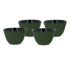 Lot De 4 Tasses En Fonte Verte The Kitchenette - 12cl