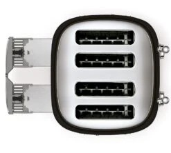 Grille-pain Smeg TSF03BLEU 4 Tranches - Noir -Café Soldes Boutique toaster4tr noir2