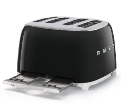 Grille-pain Smeg TSF03BLEU 4 Tranches - Noir -Café Soldes Boutique toaster4tr noir3