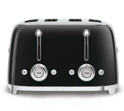 Grille-pain Smeg TSF03BLEU 4 Tranches - Noir -Café Soldes Boutique toaster4tr noir4