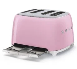 Grille-pain TSF03PKEU 4 Tranches Rose Vernis - SMEG -Café Soldes Boutique toaster4tr rose3