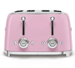 Grille-pain TSF03PKEU 4 Tranches Rose Vernis - SMEG -Café Soldes Boutique toaster4tr rose4