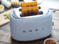 Grille-pain TSF01PBEU 2 Tranches Bleu Azur - SMEG 11 Grille-pain TSF01PBEU 2 Tranches Bleu Azur - SMEG -Café Soldes Boutique toaster azur amb