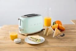 Grille-pain TSF01PGEU 2 Tranches Vert D'eau - SMEG -Café Soldes Boutique toaster verredeau amb