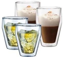 Verres Double Paroi BODUM - Titlis 25 + 35cl -Café Soldes Boutique tutlispack4 taillesdif 1